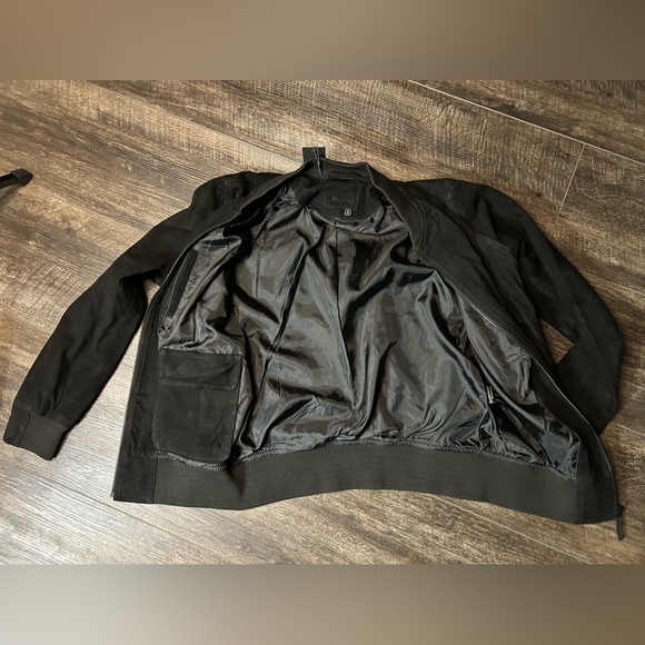 BlankNYC After Shocker Bomber Men’s Black Goat Skin Leather Jacket Size S NWT - Picture 4 of 5